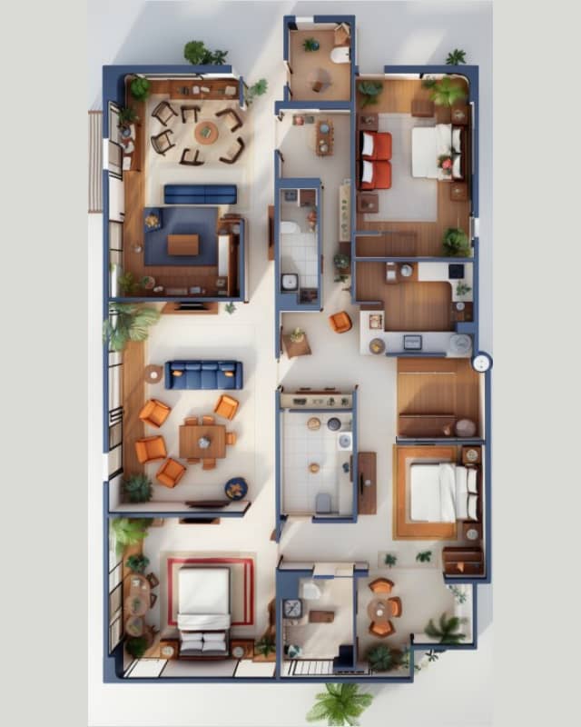 3.5 BHK Floor Plan